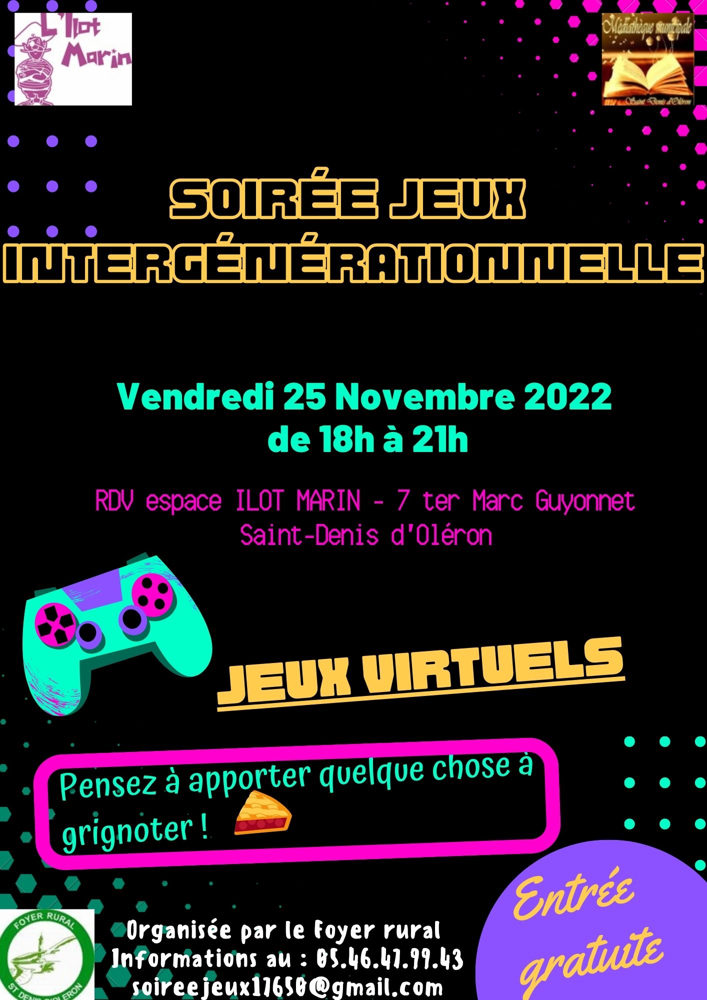 Soirée Jeux – 25 Novembre