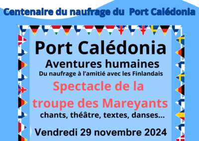 Commémoration du naufrage du Port Caledonia du 29 novembre au 6 décembre 2024