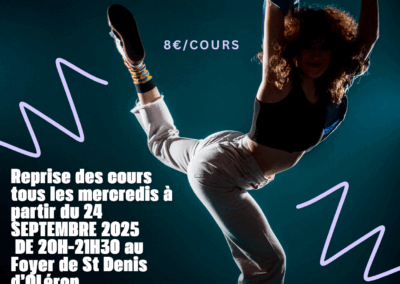 Reprise des cours danse Afro-House dès le mercredi 24 Septembre 2025 de 20h à 21h30
