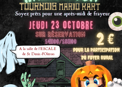 Tournoi Mario-Kart spécial Halloween Jeudi 23 novembre de 14h à 18h