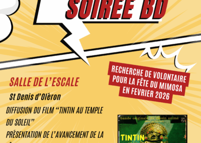 Soirée Tintin à la salle de l’Escale jeudi 18 décembre à 19h (gratuit)