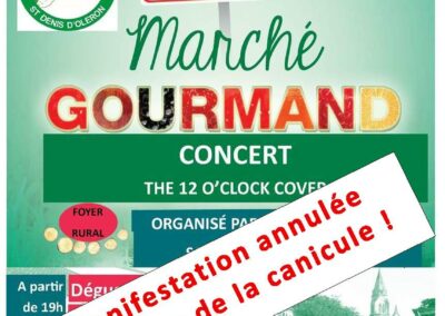 ANNULATION DU MARCHÉ GOURMAND du Jeudi 25 Juin 2026 – St Denis