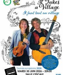 SONIA & NIGEL EN CONCERT – MARDI 30 JUIN 2026 – 20h30 – SALLE L’ESCALE SAINT DENIS D’OLÉRON